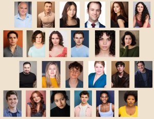 A diverse group of 50 actors and actresses posing for headshots in various styles and outfits in Grand County Colorado.